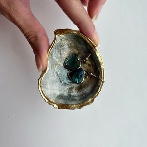 Oyster Shell Ring Dish, Trinket Dish, Beachy Favors, Gifts for Her, Unique Gifts